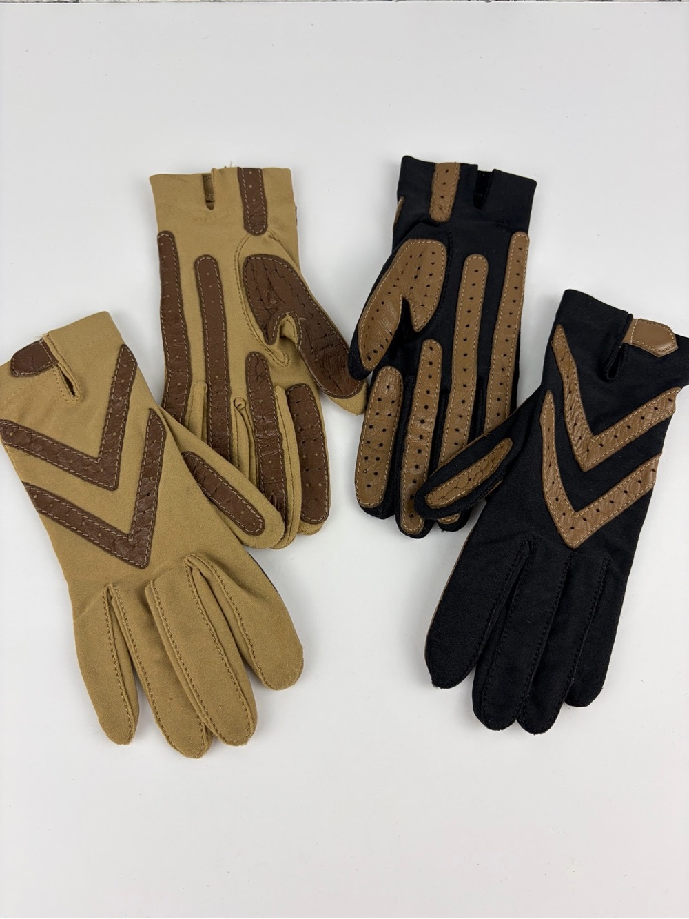 Vintage 70s 80s Isotoner for Hands Beautiful Aris Driving Hand Gloves Set Of Two